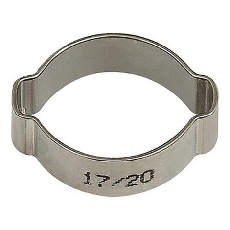 Riegler 50x Schlauchklemme 2-Ohr Edelstahl 1.4301 (W4) Spannbereich 13 - 15 mm - 179470 (1/3)