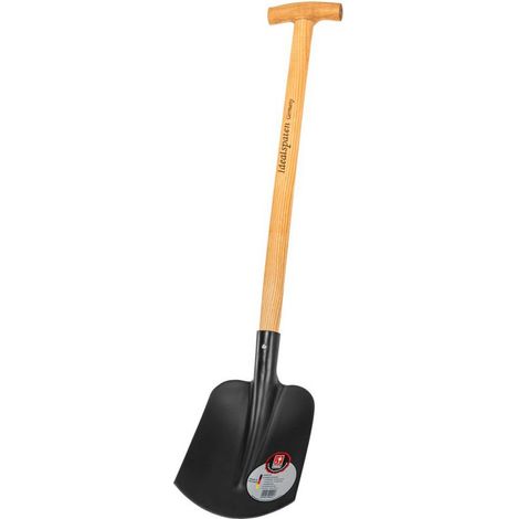 IDEAL Idealspaten Pala compatta, Pala da sabbia Emsländer, Misura 000, 1/2 pollice, Nero, Frassino Manico a T 63 cm - 02060195