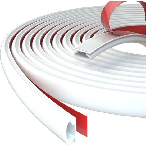 1 Rouleau Joint Porte Fenêtre,Isolation Thermique Phonique,Caoutchouc TPE Auto-adhésif,PVC Blanc,Pour Fente 2.5-5.5mm (1/4)