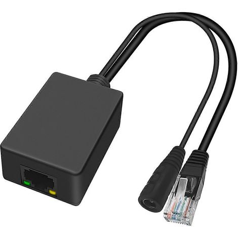 Gigabit PoE Injektor PoE Konverter für Überwachungskameras - Schwarz