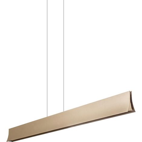 LedsC4 Bravo - Suspension LED 40.7W et 4256lm avec Blanc Chaud 3000K. Diamètre 8cm. Structure en Aluminium. Coloris Or (1/5)