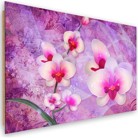 Quadro deco panel, Astrazione dei fiori di orchidea - 60x40 (1/5)