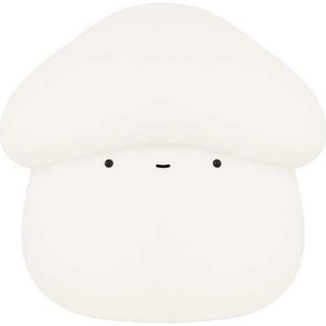 Veilleuse champignon à intensité variable avec minuterie, lampe de chevet rechargeable en silicone USB-C, contrôle de la luminosité à 2 niveaux, batterie 1200 mAh pour chambre d'enfant, crèche, blanc (1/5)