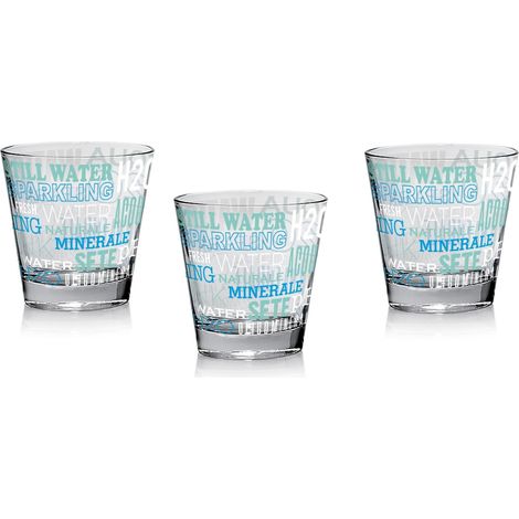 Set 3 Bicchieri da Tavola Acqua Vino Nadia Writings 250 cc (1/2)