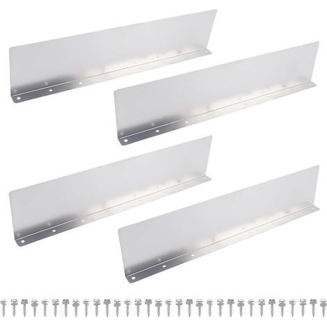 Set mit 4 geraden Aluminium-Dachrinnen für Gartenhäuser, Mini-Dachrinnen für Gartenhäuser, Dachleisten für Dachrinnen, Dachrinnen für Gartenhäuser, Carports und Terrassen (1/5)