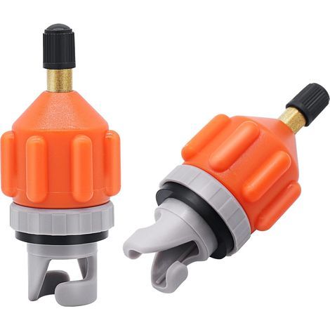 2 Pack Inflatable Stand Up Paddle Board Pump Adapter - Universal Standard Schrader Air Valve Adapter, Pump Head Connector Adapter for Inflatable Boats, Kayaks, Surfboards, Beds, Car Tires