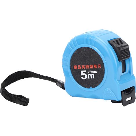Xinwoer 25mm Maßband, 2 Ausführungen Edelstahl PC Gehäuse Handverriegelung Holzmesslineal Werkzeug (5m/25mm breit)