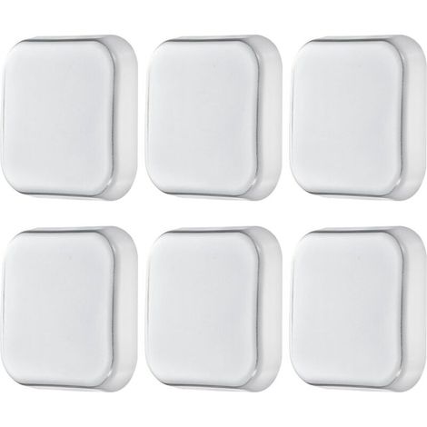 Türstopper und Wandschoner (4,2 cm) – 6er-Pack – Selbstklebend, aus Gummi, rautenförmig, mit runden Schonern für Türgriffe, geeignet für Möbel- und Schranktüren