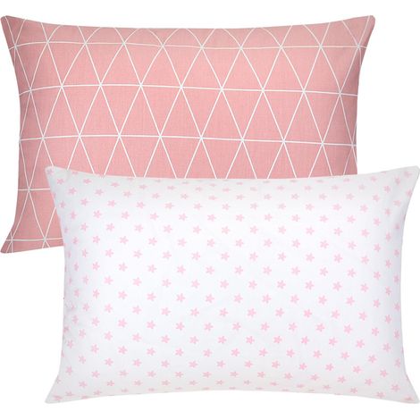 Taies d'oreiller pour lit de bébé 40 x 60 cm, lot de 2, 100 % coton doux pour garçons et filles, taie d'oreiller de voyage style enveloppe (1/5)