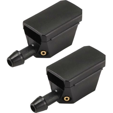 2 gicleurs de lave-glace universels noirs pour bras de voiture, accès aux buses d'eau pour essuie-glaces. (1/4)