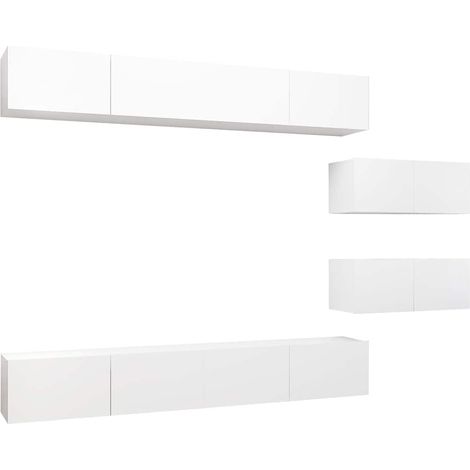 Maison Exclusive - Set de muebles de salón TV 6 piezas madera de (1/5)