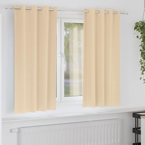 Verdunkelungs-Vorhänge mit Ringen 2 pcs Creme 175 x 140 cm