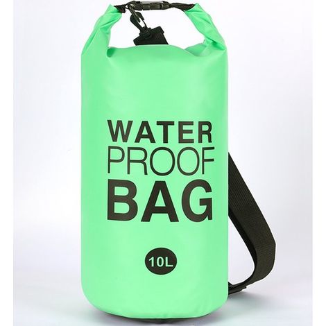 Bolsa impermeable de 10 litros para piscinas elevadas - Bolsa de arena impermeable de malla 500D con clip - 51 x 19 cm - Verde claro (1/5)