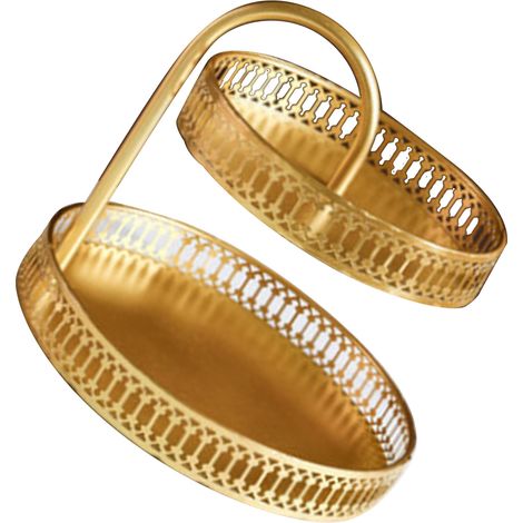 Plateau à pâtisserie de style nordique, étagère de rangement à double niveau, assiette à fruits, créative, personnalisée et élégante pour le salon/la maison (1/5)