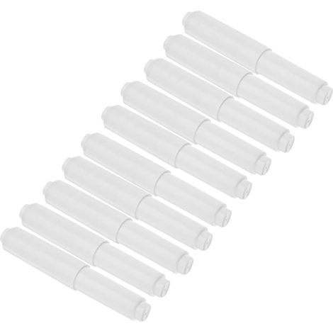 Lot de 10 porte-papier toilette rechange, tige et ressort en plastique flexible, pour salle bain (1/5)