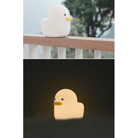 Veilleuse USB rechargeable canard silicone veilleuses capteur tactile chambre lampe de chevet pour enfants bébé cadeau