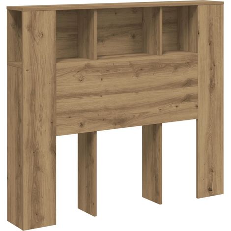 Armario de cabecero contemporáneo almacenamiento 120 x 19 x 104 cm de madera contrachapada roble artesanal 020050967 (1/5)