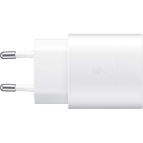 Samsung USB-C Charger, 25W Ultra Fast Power Adapter, USB-C to USB Adapter, Samsung Fast Charging Charger, Cable-Free, White (1/3)