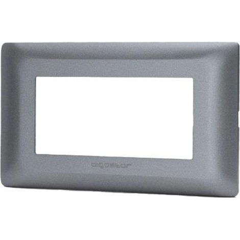 PLACCA COPRIFRUTTI ABM - GRIGIO SCURO POSTI 4 MM 140X85 - 8 pezzi