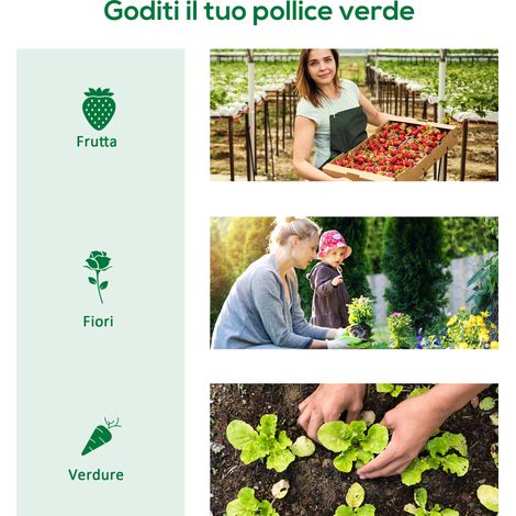 Kit de protection végétale imperméable 3 accès enroulables, acier et polyéthylène, 400x100x80 cm, vert. (1/5)