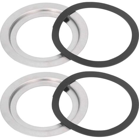Juego de 2 adaptadores de desagüe de acero inoxidable con juntas antideslizantes, reductor de repuesto para fregaderos de sistemas de desagüe de cocina, fácil instalación, adaptador de desagüe