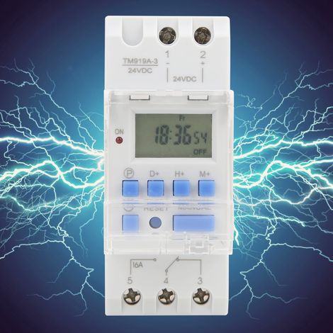 TM919A-3 24V DC 16A LCD 7 Tage Programmierbare digitale Zeitschaltuhr (1/5)