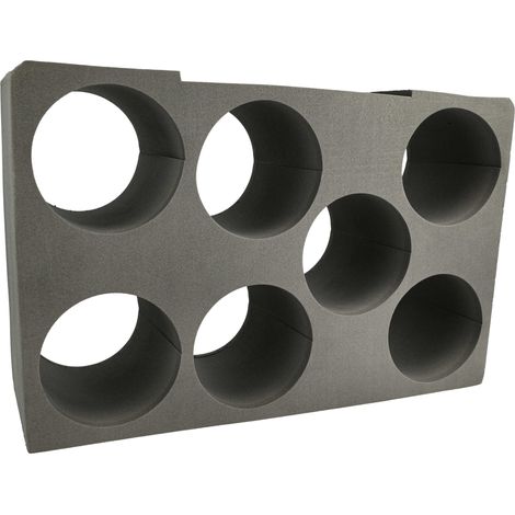 vhbw Kartuschen-Einsatz kompatibel mit Bosch Sortimo L-Boxx 374 Werkzeugkoffer, Systembox - Schaumstoffeinlage für 7 Kartuschen, Schwarz