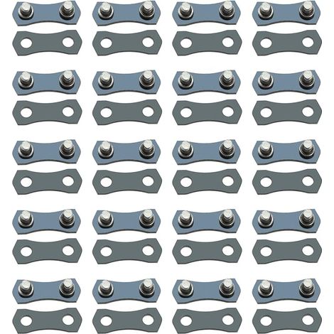 20 Jeux de Maillons de Chaîne de Tronçonneuse Sangle Préréglée de Réparation de Maillon Compatible avec Petite Chaîne de Calibre 3/8LP 1.3 mm Adaptée aux Chaînes de 33 à 70 Maillons (1/5)