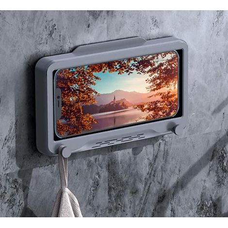 Gris Support de téléphone de douche étanche rotatif à 360° Support de téléphone pour écran tactile HD jusqu'à 6,8" Pour iPhone 11, 12, 13 Pro XR (1/4)