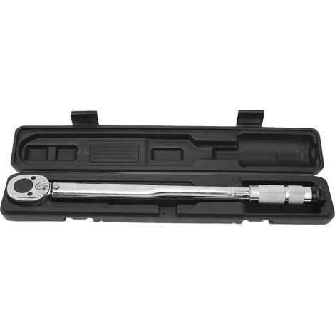 Clé dynamométrique à cliquet 1/2" 28-210 Nm ±4% Acier CR-V Chromé Réversible Ambidextre pour Pneus Moteur Châssis Auto (1/5)
