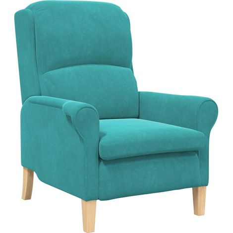 Fauteuil de Salon,Chaise,Fauteuil Turquoise 76 x 94 x 102 cm Velours CFW233722 (1/5)