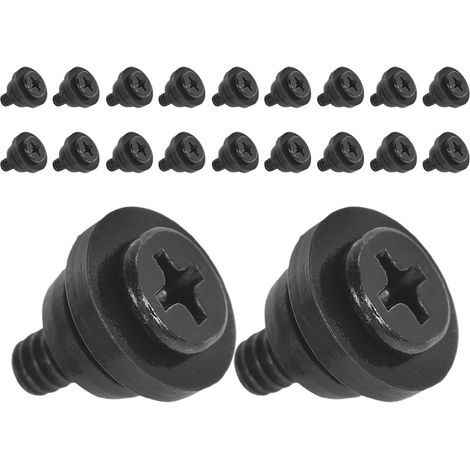 Vis de Montage Noir et Fixation Sécurisée Absorption des Chocs Kit de 20 en Fer pour Disque Dur PC pour Installation Facile (1/5)