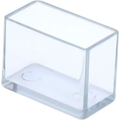 Pair Ahlsen Capuchons de chaise en PVC résistant aux rayures rectangulaires 15x30mm (1.5x3.0cm) clair 12 pcs (1/4)