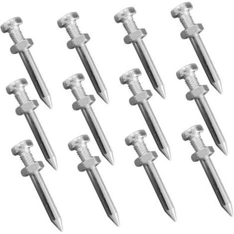 26 Pièces Scarificateur d'herbe De Jardin Ongles Sandales Aérateur Outil De Pelouse Outils D'Aérateur De Pelouse Chaussures D'Aérateur Cheville D'Aérateur De Pelouse Pointe(银色42 x 8 x 8 m (1/4)