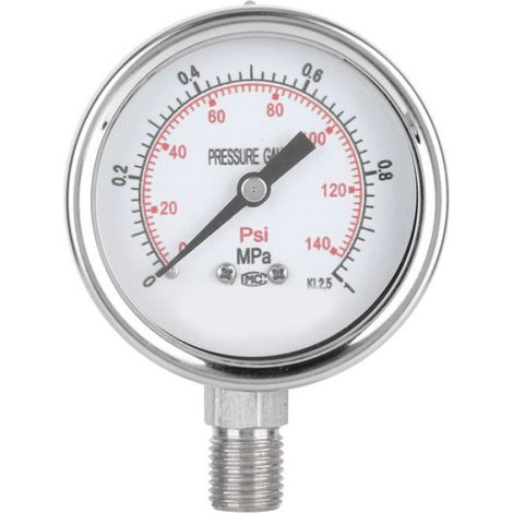 Manomètre Y-60BF 0-1,0 MPa en acier inoxydable, résistant à la corrosion, manomètre radial industriel de haute précision (1/5)