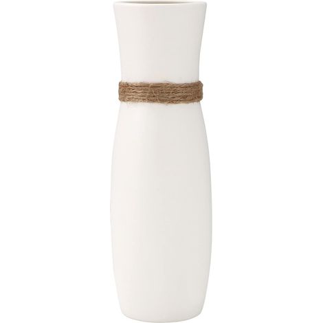 1 Vase, céramique, design corde, blanc, décoration salon, bureau, cuisine (1/5)