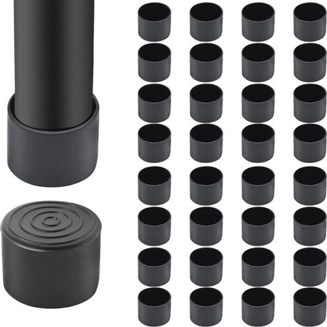 Lot 32 embouts pieds chaise PVC 22mm – Protège sols, anti-bruit, s’adapte tubes ronds (1/5)