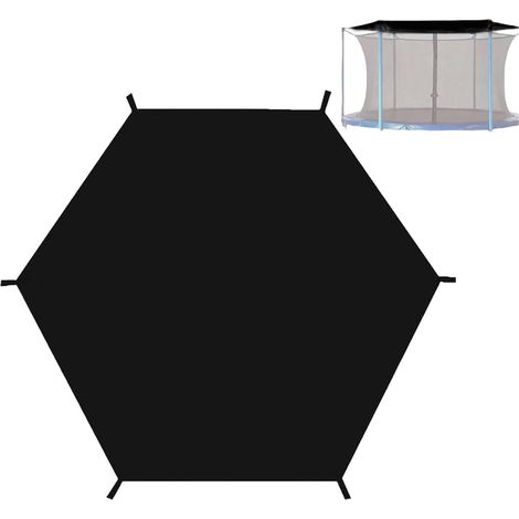 Funda para trampolín, toldo para trampolín, protección UV, protección solar, impermeable, plegable, accesorio de techo para trampolines de 6/8 postes (2,4 m – 6 postes)
