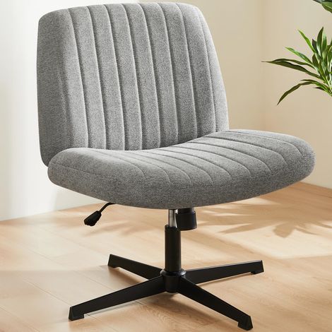 Chaise de Bureau sans accoudoirs, Métal, Gris, Fabric (1/5)