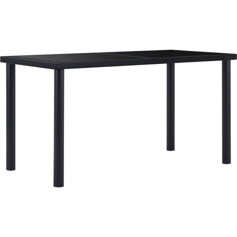Esstisch Schwarz 140 x 70 x 75 cm Hartglas