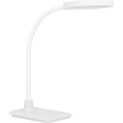 Lampada Scrivania Moderna Lauro Plastiche Bianche Led 5,5W 600Lm (1/2)