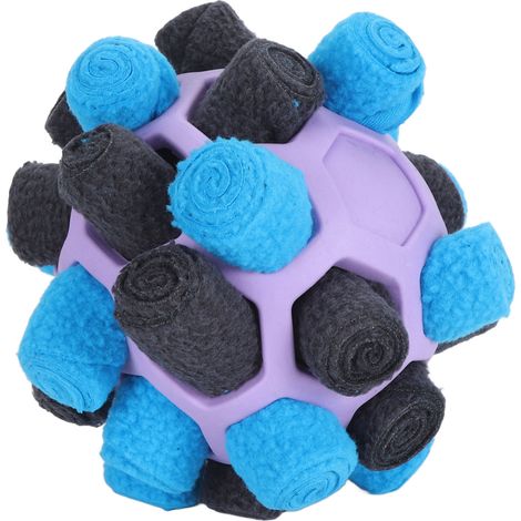 Balle de fouille interactive pour chien, distributeur de friandises, jouet olfactif et puzzle pour chiots de petite, moyenne et grande taille, violet (1/5)