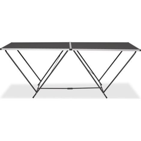 Table pliable de collage MDF et aluminium 200 x 60 x 78 cm