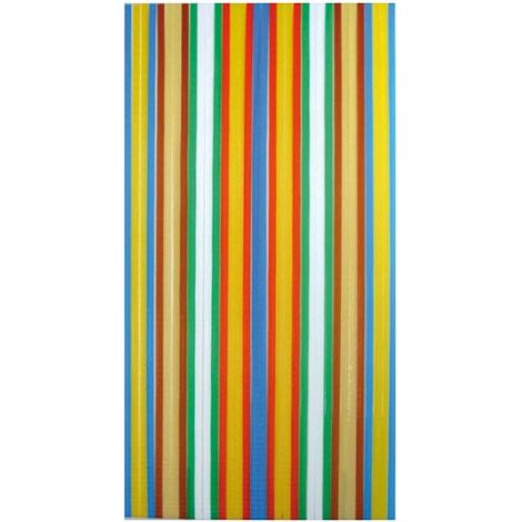 Rideau de porte lanière multicolore 100 x 220 cm – Polyéthylène 24 mm – Pour espaces intérieurs – Décoration moderne – Morel