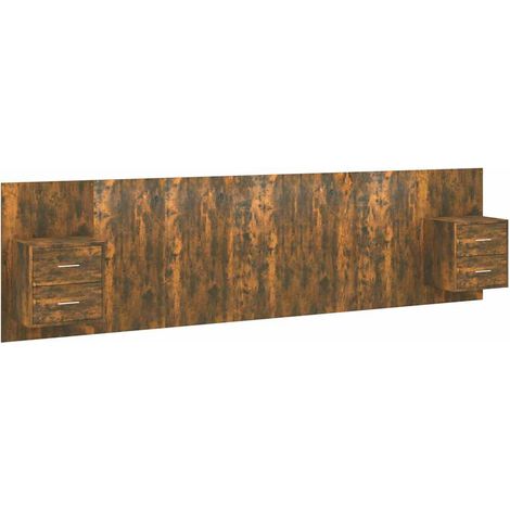 Maison Exclusive - Testiera per Letto con Armadietti Legno Multistrato Rovere Fumo
