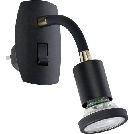 Applique Moderna Parrini Metallo Nero 1 Luce Gu10 4,5 Ip20