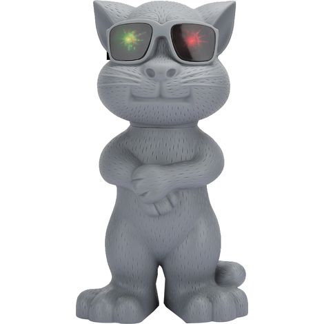 Cartoon-Katzen-LED-Bluetooth-Stereo-Lautsprecher mit integriertem Musikplayer, Grau (1/5)