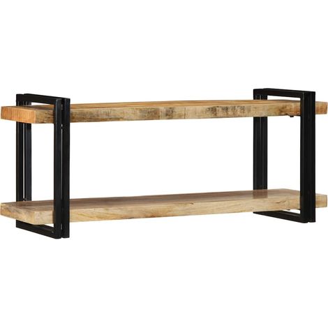 vidaXL Estante de pared madera maciza de mango 110x33x45 cm (1/2)