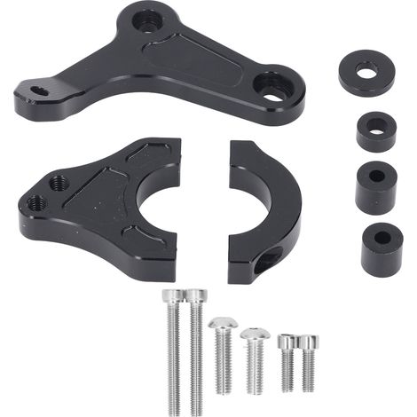 Ortviai Support de Stabilisateur de Direction Réglable en Alliage d'Aluminium pour Yamaha XMAX300 (2014-2017), Noir (1/5)