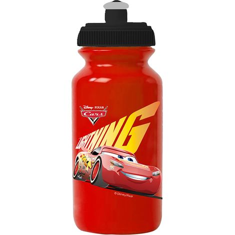 Borraccia rossa per bambini in plastica Disney Cars da 380 ml con chiusura antigoccia e banda antiscivolo (1/2)